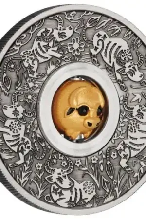 Rotating Charm Year of the Ox 1 troy ounce zilveren munt 2021 - Goudverzekerd Rabat