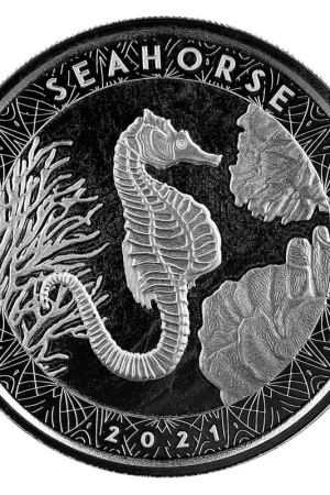 Samoa Seahorse 1 troy ounce zilveren munt 2021 - Goudverzekerd Zwrot pieniędzy