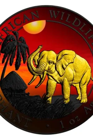 Wysoka jakość Somalia African Elephant Ruthenium 1 troy ounce zilveren munt 2017 kopen