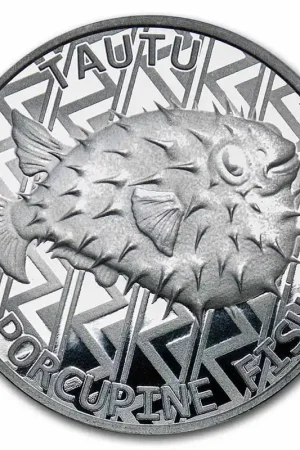 Tokelau Porcupine 1 troy ounce zilveren munt 2021 - Goudverzekerd Autentyczny