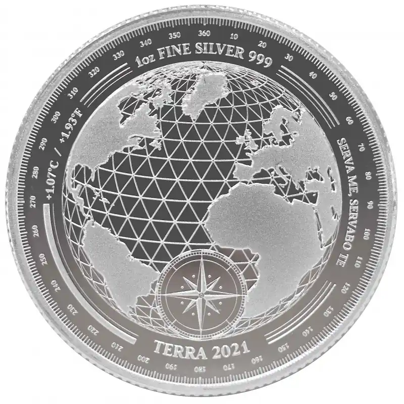 Nowość Tokelau Terra 1 troy ounce zilveren munt 2021 - Goudverzekerd