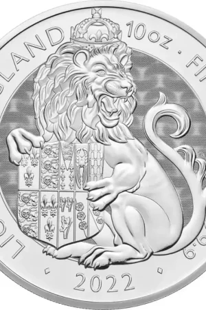 Zwrot pieniędzy Tudor Beasts: #1 Lion of England 10 troy ounce zilveren munt 2022 - Goudverzekerd