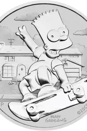 Ekspresowa dostawa Tuvalu Bart Simpson 1 troy ounce zilveren munt 2020 - Goudverzekerd
