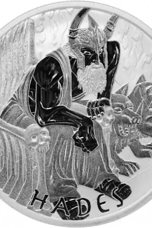 Tuvalu Gods of Olympus #3 - Hades 1 troy ounce zilveren munt 2021 - Goudverzekerd Kup teraz
