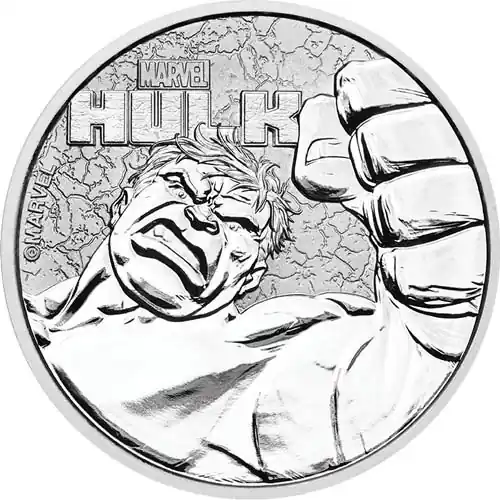 Wyprzedaż Tuvalu Marvel #7 Hulk 1 troy ounce zilveren munt 2019 - Goudverzekerd