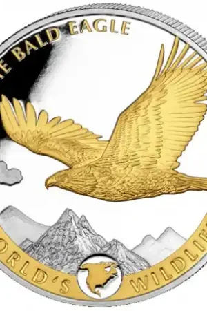 Wildlife #3 The Bald Eagle 1 troy ounce zilveren munt 2021 goud gekleurd kopen Darmowa dostawa