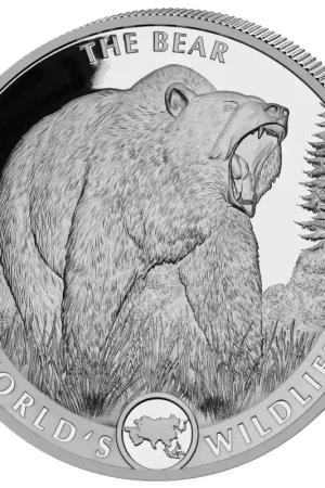 Wildlife #4 The Bear 1 troy ounce zilveren munt 2022 kopen Najlepsza cena