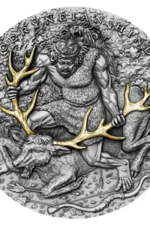 Twelve Labours of Hercules “Ceryneian Hind” 2 Troy Ounce zilveren munt 2020 - Goudverzekerd Wysoka jakość