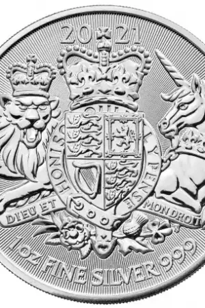 UK The Royal Arms 1 troy ounce zilveren munt 2021 - Goudverzekerd Autentyczny