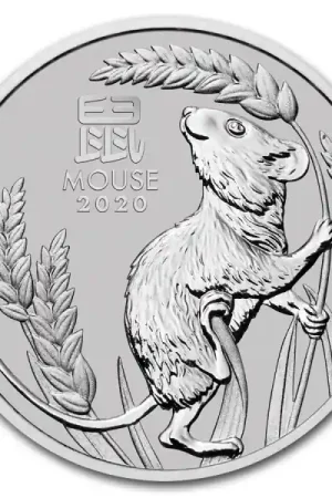 Lunar Mouse 1 troy ounce platina munt 2020 - Goudverzekerd Ostatnia szansa