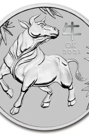 Autentyczny Lunar Series III Ox 1 troy ounce platina munt 2021 - Goudverzekerd