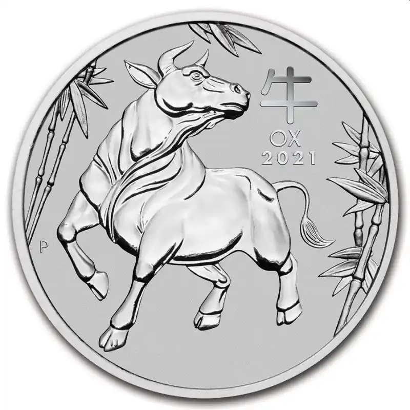 Autentyczny Lunar Series III Ox 1 troy ounce platina munt 2021 - Goudverzekerd