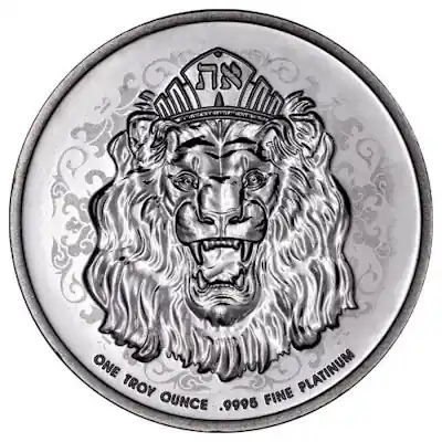Oferta limitowana Niue Roaring Lion 1 troy ounce platina munt Reverse Proof 2021 - Goudverzekerd