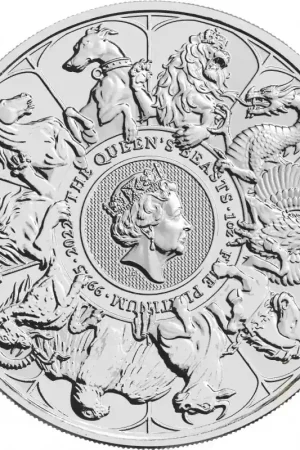 Kup teraz Queens Beast Completer 1 troy ounce platina munt 2022 - Goudverzekerd