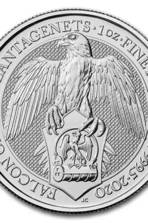 Queens Beast Falcon 1 troy ounce platina munt 2020 - Goudverzekerd Wyprzedaż