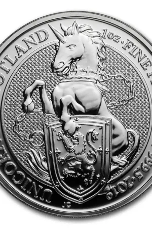 Queens Beast Unicorn 1 troy ounce platina munt 2019 - Goudverzekerd Nowość