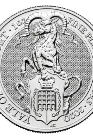 Queens Beast Yale 1 troy ounce platina munt 2020 - Goudverzekerd Oferta limitowana