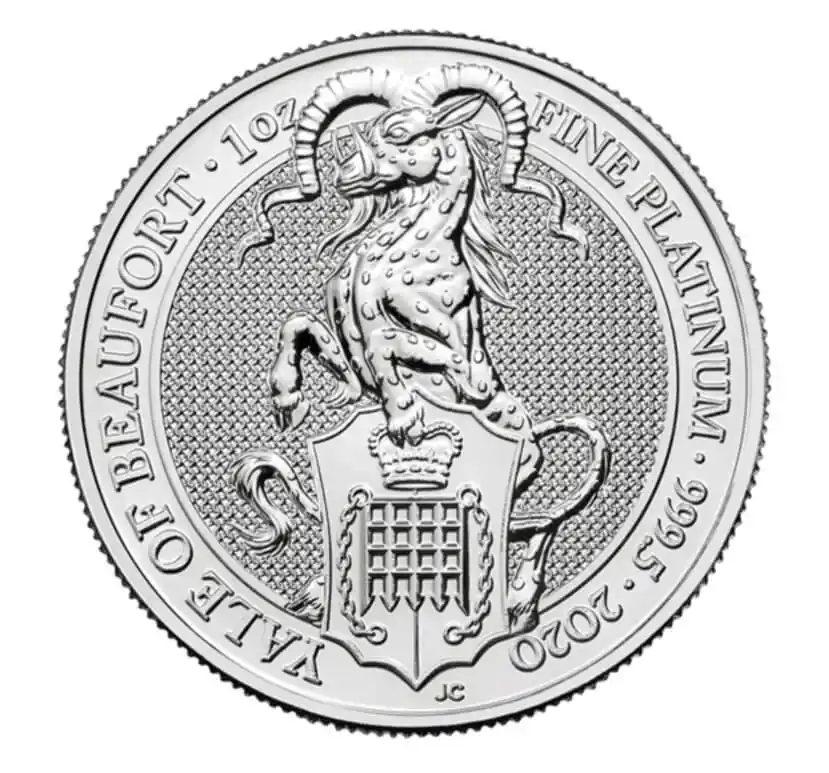 Queens Beast Yale 1 troy ounce platina munt 2020 - Goudverzekerd Oferta limitowana