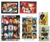 Elvis Presley - 6 souvenirvelletjes - Gestempeld Popularny