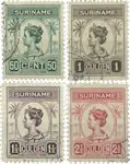 Darmowa dostawa Suriname 1913-1926 - NVPH 100-103 - Gebruikt