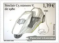 Szybka dostawa Frans Andorra - Sinclair C5 - Postfrisse postzegel