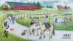 Wyprzedaż Aland - Jaar van het Paard - Postfris souvenirvelletje