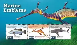 Australië - Marine emblems - Postfris souvenirvelletje Wysoka jakość