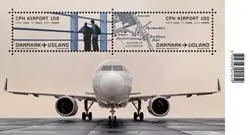 Denemarken - CPH Airport 100 jaar - Postfris souvenirvelletje Premium