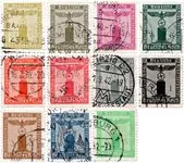 Duitse Rijk 1938 - Michel D144/154 - Gebruikt Kup teraz