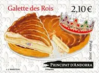 Frans Andorra - Driekoningen cake - Postfrisse postzegel Wyprzedaż