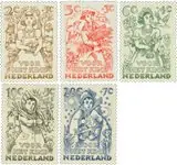 Ekspresowa dostawa Nederland 1949 - NVPH 544-548 - Postfris