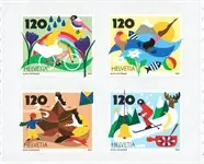 Bezpieczna płatność Zwitserland - Seizoenen - Postfrisse serie van 4