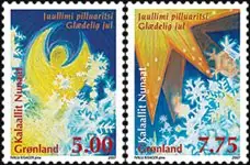 Szybka dostawa Groenland - Kerst 2007 - Postfrisse serie van 2