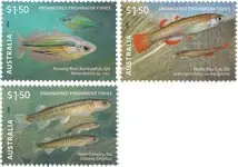 Australië - Bedreigde vissen - Postfrisse serie van 3 Promocja