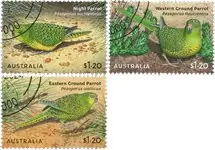 Australië - Ground parrots - Gestempelde serie van 3 Tylko dziś