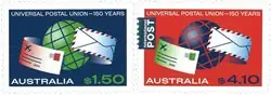 Australië - 150 years of the UPU - Postfrisse serie van 2 Darmowa dostawa