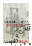 Australië - A free press: 200 years - Gestempeld Wysoka jakość
