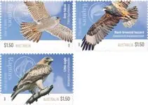 Australië - Roofvogels - Postfrisse serie van 3 Oryginalny