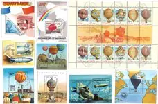 Tani Ballonnen & Zeppelins - 9 souvenirvelletjes - Gestempeld