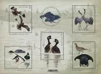 België - Courtship behaviour of birds - Postfris souvenirvelletje Szybka dostawa