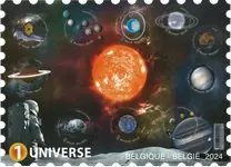 Zamów teraz België - Universe - Postfris souvenirvelletje