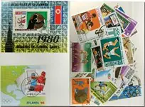 Boksen 2 souvenir velletjes en 50 postzegels Tani