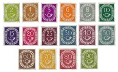 Bundespost - 1952 - Michel 123-38 - Postfris Niska cena