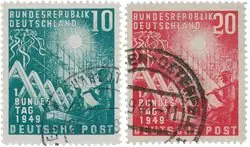 Bundespost 1949 - Michel 111/112 - Gebruikt Oryginalny