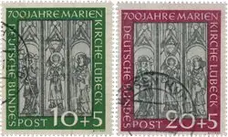 Bezpieczna płatność Bundespost 1951 - Michel 139/140 - Gebruikt