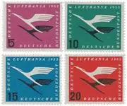 Zwrot pieniędzy Bundespost 1955 - Michel 205/208 - Postfris