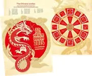 Wyprzedaż Christmas Island - Year of the Dragon 2024 - Postfris presentatiepakket