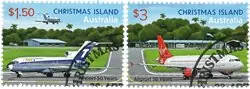 Christmas Islands - Airport - Gestempelde serie van 2 Darmowa dostawa