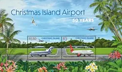 Christmas Islands - Airport - Postfris souvenirvelletje Wysoka jakość