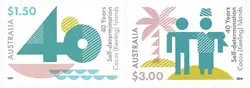 Cocos (Keeling) Islands - 40th anniversary of selfdetermination - Postfrisse serie van 2 Oferta limitowana